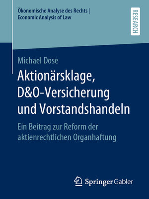 cover image of Aktionärsklage, D&O-Versicherung und Vorstandshandeln